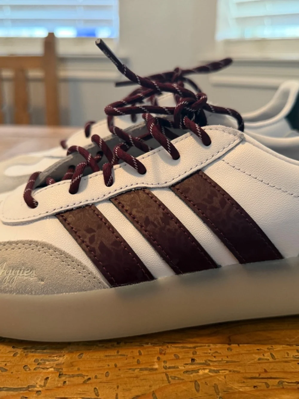 Adidas Maroon & White Barreda Decode Confetti Shoes Men 8/Women's 9.5
